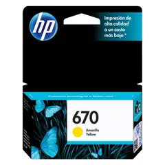 HP - CARTUCHO DE TINTA 670 AMARILLO (CZ116AL) ORIGINAL