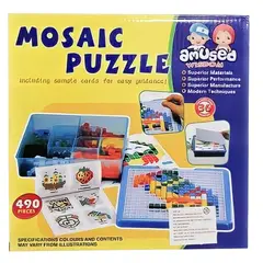 GENERICO - Puzzle Mosaico 490 Piezas Didactico Con Bandeja Niños