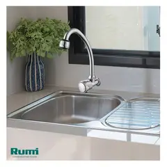 RUMI - LLAVE DE COCINA A LA PARED QORI R-02 CROMADA