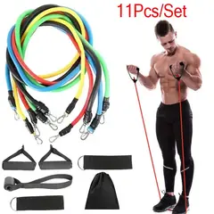 OEM - Set 5 Ligas 11 Accesorios Bandas Resistencia Pilates Entrenamiento Yoga Fitness Unisex