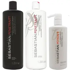 SEBASTIAN - Shampoo 1000ml + Acondicionador + Potion9 Penetraitt