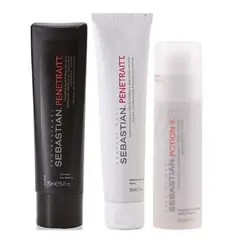 SEBASTIAN - Shampoo 250ml + Mascarilla + Crema Potion9 Penetraitt