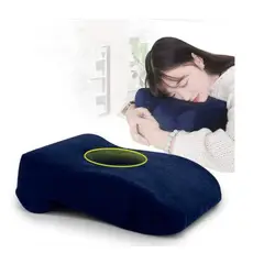 GENERICO - Almohada Viscoelástica para Dormir Boca Abajo de Terciopelo Lavable.