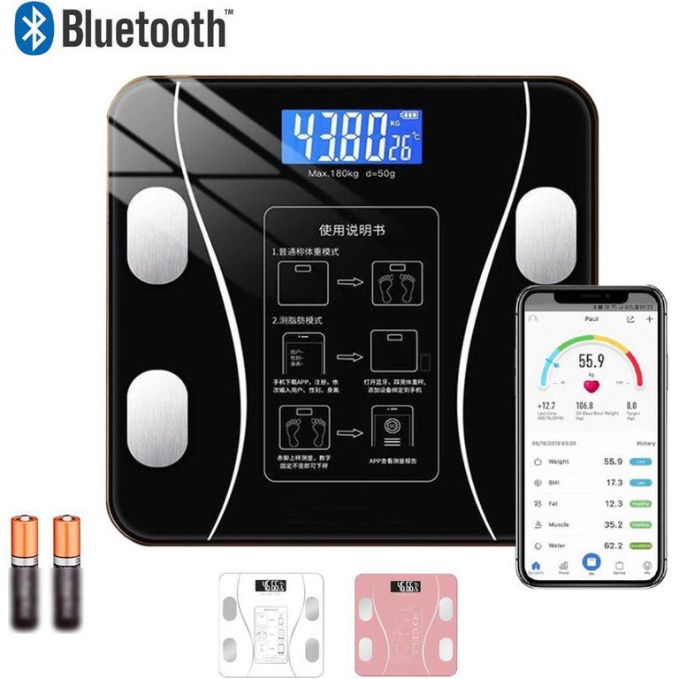 Balanza digital bluetooth smart scale negro