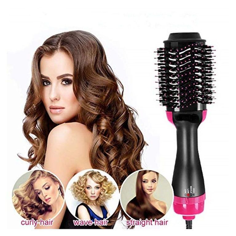 Cepillo secador cabello alisador rizador 3 en 1 multifunción