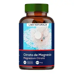 LIMA NATURALS - 01 Frasco Citrato de Magnesio 500mg Cápsulas