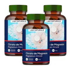 LIMA NATURALS - Pack 03 Citrato Magnesio 90 Cápsulas