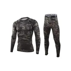 GENERICO - Calentador Conjunto Térmico Hombre Camuflado Negro