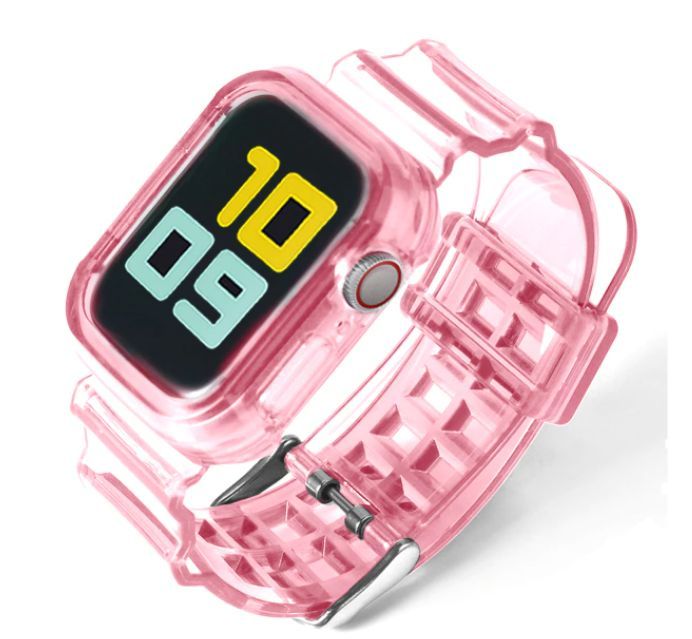 Correa con Case TPU para APPLE WATCH 38mm - 40mm - 41mm - Rosa
