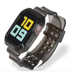 GENERICO - Correa con Case TPU para APPLE WATCH 42mm - 44mm - 45mm - Negro