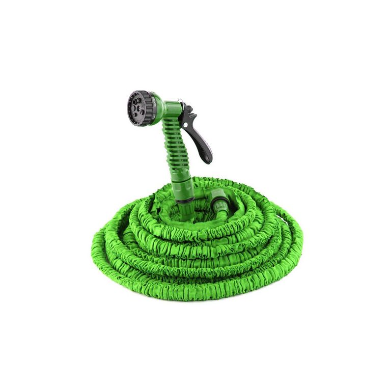 Manguera expandible a 30 mts. + pistola verde.