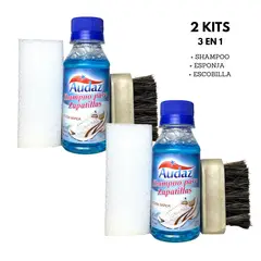 GENERICO - Shampoo para calzado zapatillas lavado al seco 2 kit 3 en 1