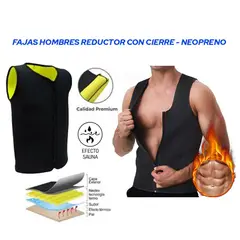 HOLGU - Fajas hombre reductor con cierre - Neopreno