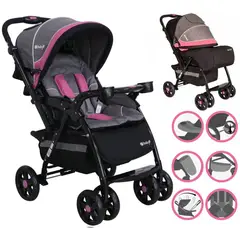 EBABY - Coche Cuna Yodie 1142-1 Pink