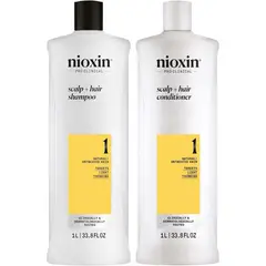 NIOXIN - Nioxin-1 Shampoo 1000ml + Acondicionador para Cabello Natural