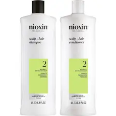 NIOXIN - Nioxin-2 Shampoo Densificador 1000ml + Acondicionador Cabello Natural