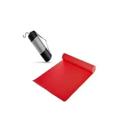 GENERICO - Mat Yoga 6 mm con bolso de transporte-rojo