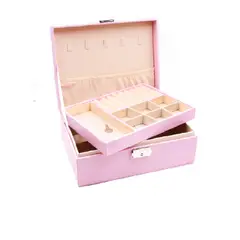 GENERICO - Joyero Organizador Cofre 2 Niveles Anillos Aretes Pulseras Collares