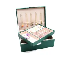 GENERICO - Joyero Organizador Cofre 2 Niveles Anillos Aretes Pulseras Collares