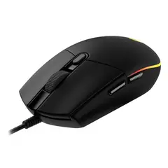 LOGITECH - MOUSE G203 LIGHTSYNC OPTICAL 8000 DPI RGB NEGRO (910-005790)