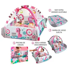 IDEAL - Gimnasio para Bebé multifunción 5 en 1 Rosado