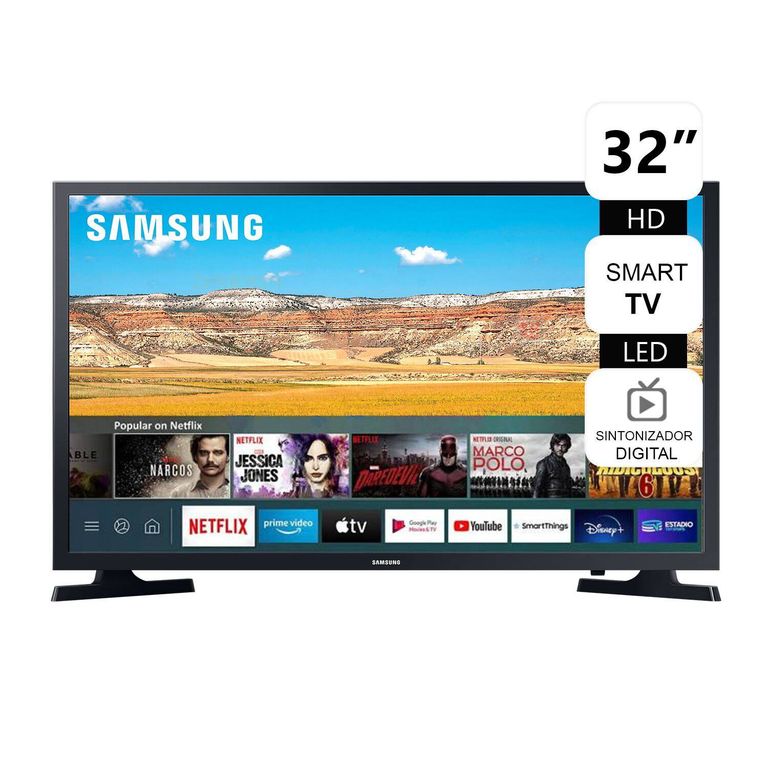 Tv Led 32 Smart HD UN32T4202AG Nuevo Modelo - Negro