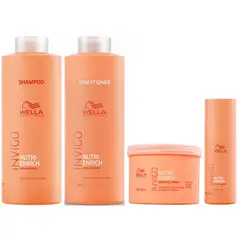WELLA - Shampoo Lt+ Conditioner+ Mascarilla+ Bálsamo Invigo Nutri Enrich