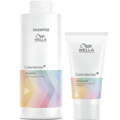 WELLA - Shampoo Cabello Teñido 1000ml + Acondicionador Color Motion