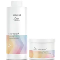 WELLA - Shampoo para Cabello Teñido 1000ml + Mascarilla Color Motion
