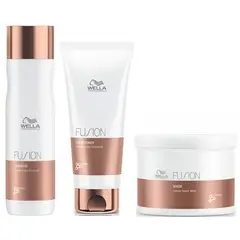 WELLA - Shampoo Reparador + Acondicionador + Mascarilla 500ml Fusion