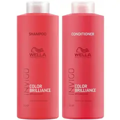WELLA - Shampoo 1000ml + Acondicionador 1000ml Invigo Brilliance
