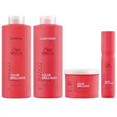 WELLA - Shampoo Lt +Conditioner +Mascarilla +Spray Invigo Brilliance