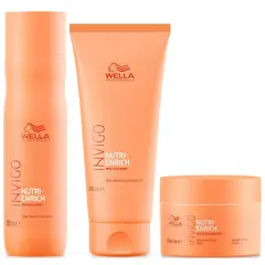 WELLA - Shampoo 250ml + Acondicionador + Mascarilla Invigo Nutri Enrich