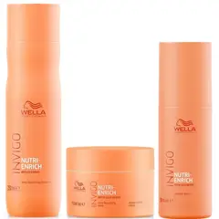 WELLA - Shampoo 250ml + Mascarilla + Bálsamo Invigo Nutri Enrich