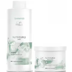 WELLA - Shampoo Micelar para Rizos 1000ml + Mascarilla 500ml Nutricurls