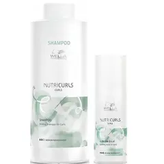 WELLA - Shampoo para Rizos 1000ml + Bálsamo 150ml Nutricurls