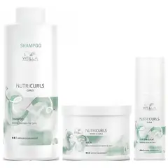 WELLA - Shampoo para Rizos 1000ml + Mascarilla + Bálsamo Nutricurls