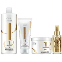 WELLA - Shampoo 1000ml + Conditioner +Mascarilla +Aceite Oil Reflections