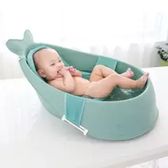 GENERICO - BAÑERA BALLENA CELESTE CON HAMACA