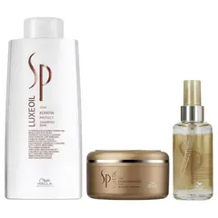 WELLA - Shampoo Aceite Argán + Mascarilla 150ml +Elixir Luxe Oil Keratin
