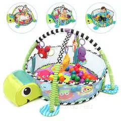 IDEAL - Gimnasio de actividades corralito para bebe Pelotas Turtle
