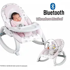BABY - Mecedora para bebe Musical Vibradora con Bluetooth y Bandeja
