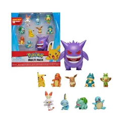 JAZWARES - Pokemon Set de 10 Figuras de Batalla Edicion Gengar