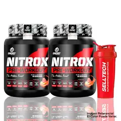 ENERGY NUTRITION - Pack Pre Entreno Nitrox 500gr Citrus PunchX2