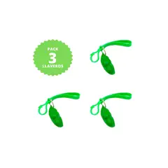 GENERICO - Pack de 3 llaveros de guisante - Antiestrés