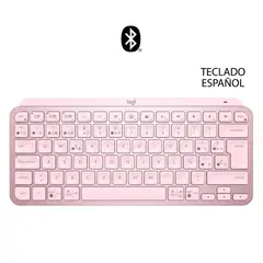 LOGITECH - TECLADO MX KEYS MINI MULTI-DEVICE BT ILUMINAD ROSE 920-010478