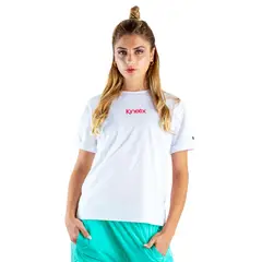 KINETIX - Polo Manga Corta Printed Logo Tee Algodón Mujer Blanco