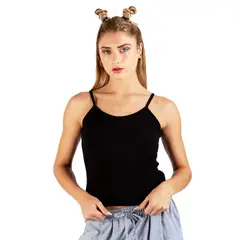 KINETIX - Polo Tiras Lohelia Mujer Algodón Negro