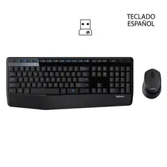LOGITECH - KIT TECLADO Y MOUSE MK345 INALÁMBRICO USB NEGRO 920-007820