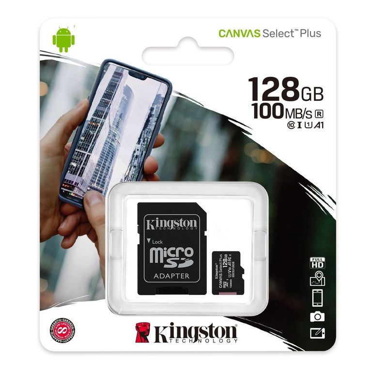 Memoria Micro Sd Original 128 Gb. Clase 10 100 Mb/s
